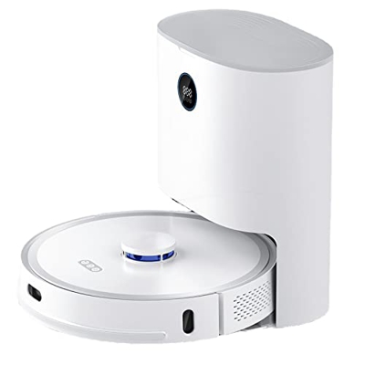 ANGELIA COMEAUX Robot Aspirador con Mopa, con Tecnología de Autovaciado, Succión Fuerte 2700Pa, con Cubo de Basura Autovaciable, Navegación Lidar, par