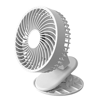 illombo Clip en la fan del cochecito portátil de la rotación de 360 grados pequeño ventilador de escritorio recargable
