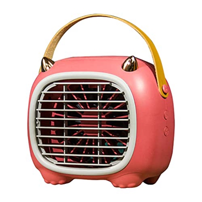 illombo Ventilador USB humidificador atomizador, ventilador de escritorio alimentado por USB (batería recargable), flujo de aire mejorado, ruido más b