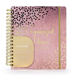 Tri-Coastal Design - Posh+Pop| Agenda 16 meses semanal | De agosto 2022 a diciembre de 2023 | Tapa encuadernada en oro y rosa | Contiene pegatinas, di precio