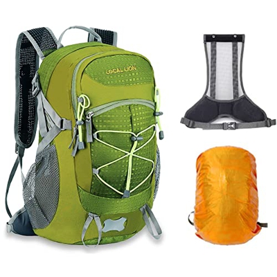 Local Lion 20L/30L Mochilas de Montaña Ligera con Cubierta Impermeable Mochila Senderismo Viajes Trekking Macutos de Acampada Marcha al Aire Libre