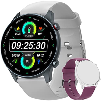 Reloj Inteligente Hombre, 1.32" Pantalla Táctil a Color Smartwatch con Pulsómetro Sueño Podómetro IP67 Impermeable Multideporte Llamada de Notificació