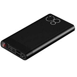 80000Mah Power Bank Battery Fast Charge Dual Output Three Input USB Ports Led Lights Ultra High Capacity Compatible Portable Charger (2 Pcs) Black 3 M en oferta