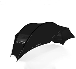 Tienda de campaña ligera de gran espacio, protector solar y protección UV, cortina de cielo para acampada (color: negro) características