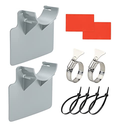 DAZZLEEX Soportes para tuberías de piscina, 1 juego de soporte de tubería de plástico para piscina sobre el suelo (gris)