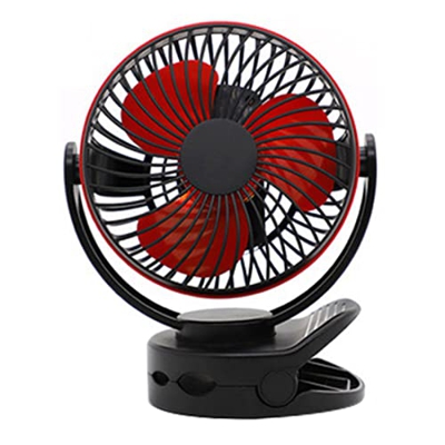 ventilador de mesa, clip en ventilador mini ventilador de escritorio 3600 mAh USB recargable silencioso con gancho colgante de luz Viento fuerte para 