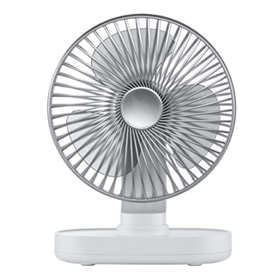 Ventilador de alimentación, Ventilador de Mesa, Ventilador de Escritorio de oscilación USB 4000 mAh de batería Que Funciona con Plataforma Tranquila