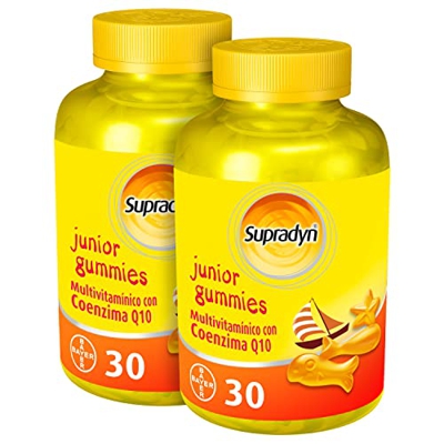 Supradyn Junior Gummies Multivitaminas para Niños con Vitaminas, Omega 3, Coenzima Q10 y Colina, Ayuda el Crecimiento y Desarrollo Cognitivo, Formato 