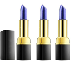 Lápiz labial hidratante de larga duración, azul decoloración mágica, lápiz labial cambiante de temperatura con destello de larga duración, hidratante, precio