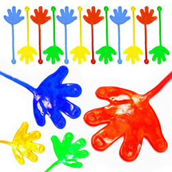 12ud | Manos Locas Pegajosas | Especial fiestas y celebraciones | Colores mezclados en oferta