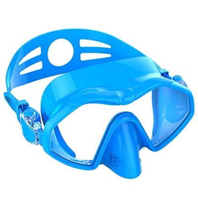 RobinEllis Máscaras de Buceo Profesional Snorkel Falda de Silicona Gafas Antivaho Gafas Equipo de Natación,Blue,One Size