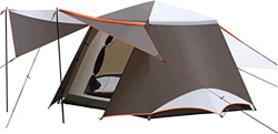 Tienda de campaña automática al aire libre, parasol de camping antitormentas anti-ultravioleta, pérgola de camping, para 3-6 personas (color: marrón) precio