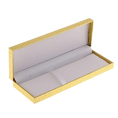 Oshhni Caja de La Pluma de La Firma de La Caja de La Pluma de La Fuente de La Pluma de La Firma Del Metal para Los Bolígrafos - dorado