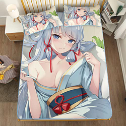 ACOSDARY Impacto de Genshin: kamisato ayaka kimono suelto Colchón, Microfibras de impresión 3D Alfombrilla de seda de hielo de anime, almohadilla de e precio