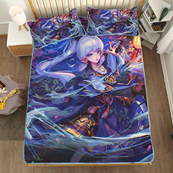 ACOSDARY Impacto de Genshin: kamisato ayaka cortar agua Colchón, Microfibras de impresión 3D Alfombrilla de seda de hielo de anime, almohadilla de enf características