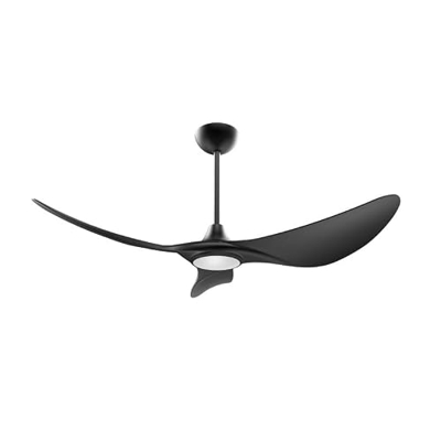 Ventilador de techo grande con luz led y mando a distancia, Galaxy negro, Motor DC, 3 aspas, 6 velocidades.