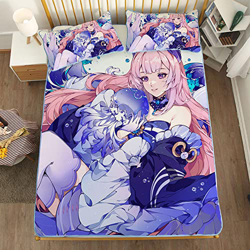 ACOSDARY Impacto de Genshin: Sangonomiya Kokomi Medusas Colchón, Microfibras de impresión 3D Alfombrilla de seda de hielo de anime, almohadilla de enf características