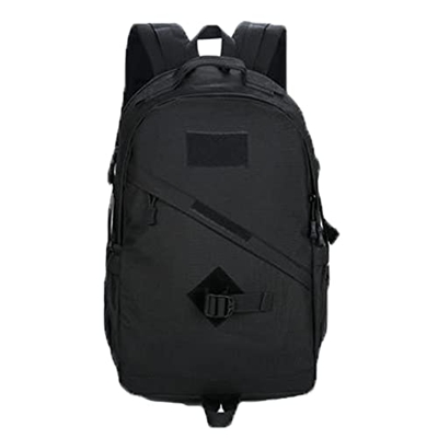 Camuflaje militar militar mochila táctica para hombres mujeres velcro frontal, camuflaje 30L senderismo casual camping escalada daypacks, Black, class