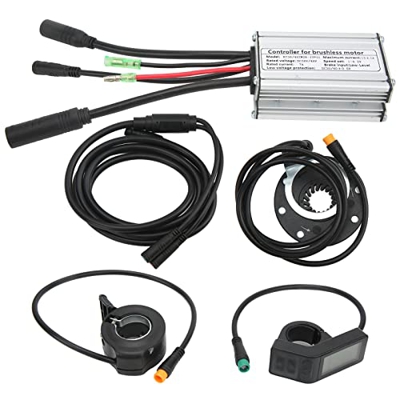 Kit de Conversión de Bicicleta Eléctrica de 36V/48V 7A, Kit de Panel LCD de Controlador Eléctrico sin Escobillas para Scooter de Bicicleta Eléctrica E