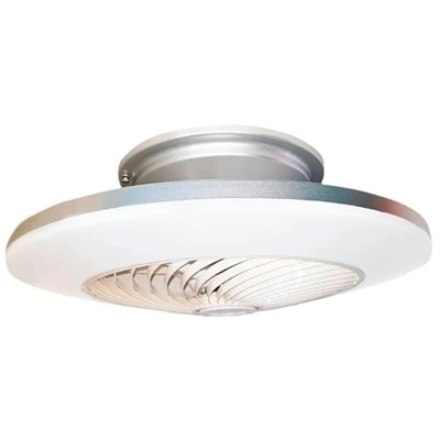 Ventilador de techo con luz serie Varsovia color plata