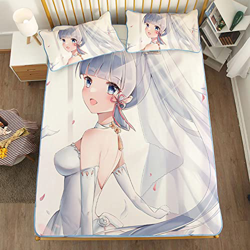 ACOSDARY Impacto de Genshin: kamisato ayaka Vestido de Novia pétalo Colchón, Microfibras de impresión 3D Alfombrilla de Seda de Hielo de Anime, Almoha precio