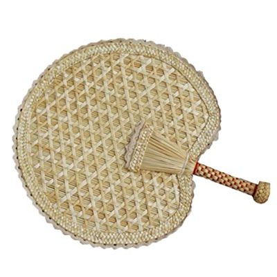 SunaOmni Fanes a Mano, un Ventilador Creativo de Paja Tejida a Mano, Ventilador de Verano, de Verano, Ventilador de diseño de Encaje ambientalmente am