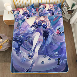 ACOSDARY Impacto de Genshin: Sangonomiya Kokomi pez payaso Colchón, Microfibras de impresión 3D Alfombrilla de seda de hielo de anime, almohadilla de  características