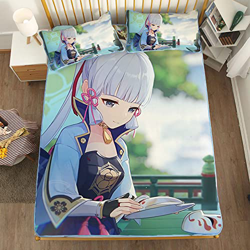 ACOSDARY Impacto de Genshin: kamisato ayaka mira la Mascara Colchón, Microfibras de impresión 3D Alfombrilla de Seda de Hielo de Anime, Almohadilla de precio