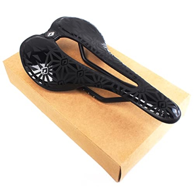 KBBKIC Asiento For Bicicleta, Ultraligero Hueco Transpirable For Tráfico De Bicicletas Ergonómica Fibra De Carbono Asiento Delantero For Bicicletas De