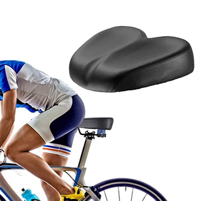 Eastuy Sillín de bicicleta de gran tamaño | Cojín de espuma duradera con diseño ergonómico para mujer y hombre, cojín de bicicleta impermeable con abs