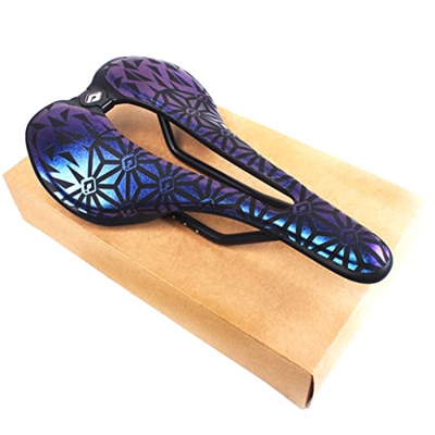 KBBKIC Asiento For Bicicleta, Ultraligero Hueco Transpirable For Tráfico De Bicicletas Ergonómica Fibra De Carbono Asiento Delantero For Bicicletas De