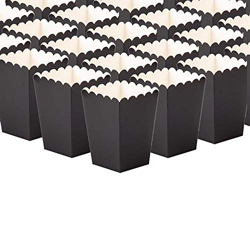 GAKA FAVOR Caja de Palomitas de Maíz Negro 24 Piezas Bolsas Bolsa de Palomitas para Los Bocados del Partido Los Dulces Las precio