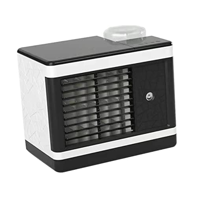 F Fityle Refrigerador Portátil Aire Acondicionado Evaporativo Super Chill Ventilador de Refrigeración, Blanco