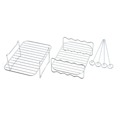 Vrttlkkfe Estante de freidora de aire para cesta doble,Accesorio de freidora de aire Estante de múltiples capas,Para Ninja Foodi DZ201 DZ40 Freidora d