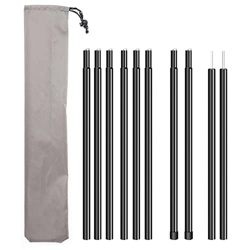DOMELAY 2 Piezas Soporte Universal para Postes de Lona Varilla para Toldo Barras de Soporte de Soporte de 5 Secciones Hierro de 2M para Camping Refugi precio
