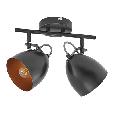 Lindby Fintja foco, negro/oro, 2 luces