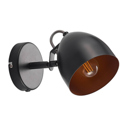 Lindby Fintja aplique, negro/oro, 1 luz en oferta