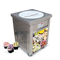 YUYTIN Máquina Comercial de bocadillos Alimentos para una Sola máquina de Helados de Hielo Redondo, máquina de Helado Frito, máquina de Rollo de Helad características