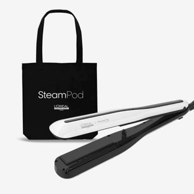 L'Oréal Professionnel Paris SteamPod 3.0 - Plancha de vapor profesional con bolsita de edición limitada