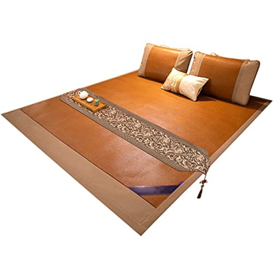 Estera de enfriamiento de bambú de verano, colchón de dormir de ratán plegable, colchón de seda de hielo antideslizante, estera de aire acondicionado,