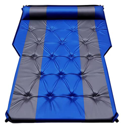 Cama inflable, cama inflable de agua con bomba incorporada, kit de reparación de tamaño completo doble para acampar, cabecero de 500 lb, batería y gar características