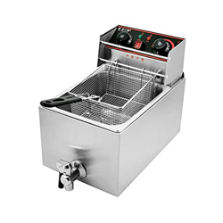 Cesta para freidora de Grasa Comercial, freidora Profunda con Filtro de Aceite, freidora eléctrica de Acero Inoxidable de 10 l 2500 W con Cesta de Tap precio
