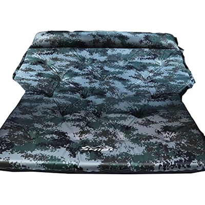 Cama inflable, cama inflable de agua con bomba incorporada, kit de reparación de tamaño completo doble para acampar, cabecero de 500 lb, batería y gar