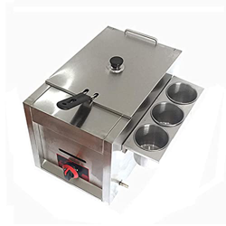 Cesta para freidora de Grasa Comercial, freidora de Gas Comercial Freidora de Grasa Profunda de Acero Inoxidable con Ventana de visualización, Antides en oferta