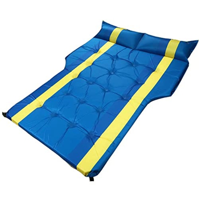 Cama inflable, cama inflable de agua con bomba incorporada, kit de reparación de tamaño completo doble para acampar, cabecero de 500 lb, batería y gar