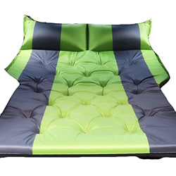 Cama inflable, cama inflable de agua con bomba incorporada, kit de reparación de tamaño completo doble para acampar, cabecero de 500 lb, batería y gar características