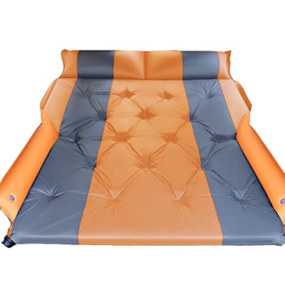 Cama inflable, cama inflable de agua con bomba incorporada, kit de reparación de tamaño completo doble para acampar, cabecero de 500 lb, batería y gar