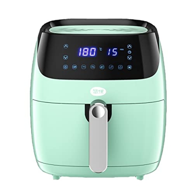 Freidora de aire de 4,5 l, horno pequeño sin aceite de 1400 W, 6 recetas exclusivas, 8 en 1, temperatura/tiempo personalizado, cesta antiadherente y a