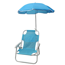 Selotrot Sillas de playa y sombrillas para niños, silla de playa al aire libre con paraguas, plegable y ligera en oferta