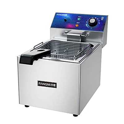 Cesta para freidora Comercial, freidora Profunda Freidora Profunda, Cilindro Simple/Doble de Acero Inoxidable eléctrico con Cesta y Control de Tempera